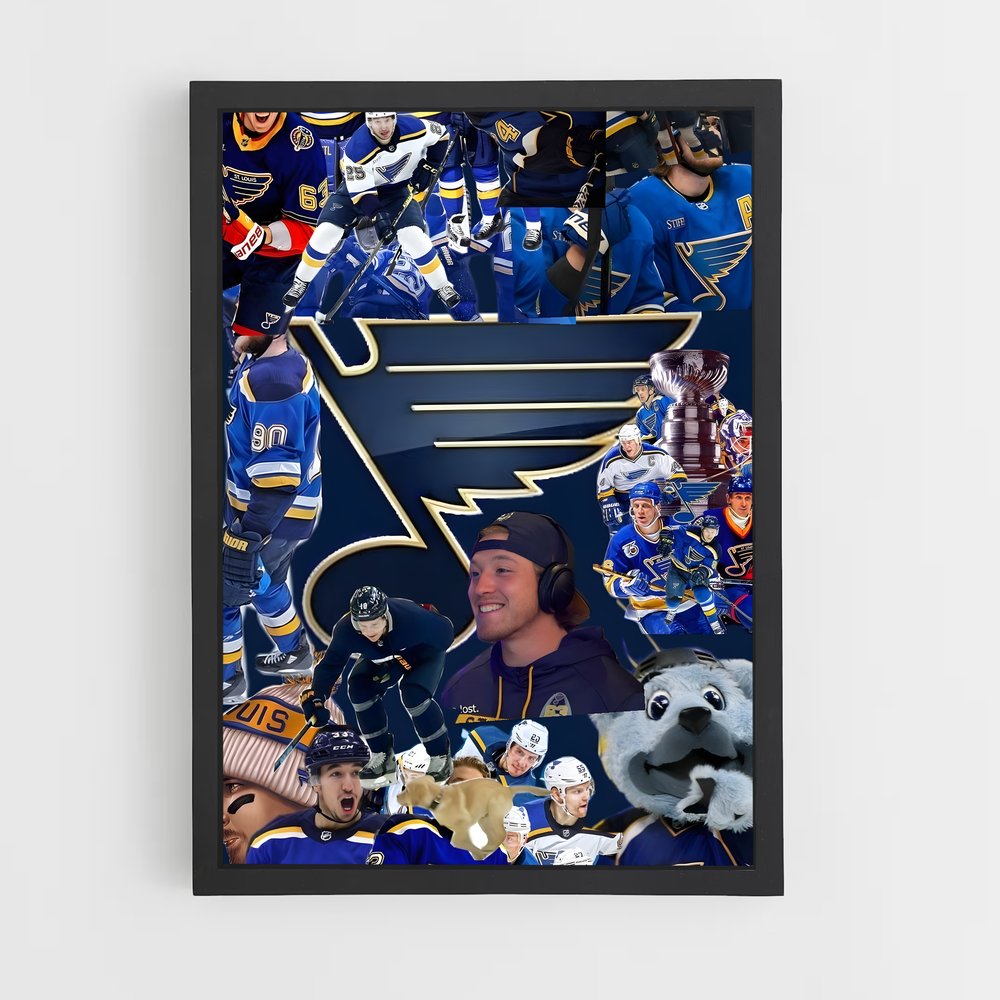 Poster Blues en Action – affiche Hockey sur glace (vue 2)